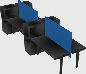 Shared electric desk + cabinet