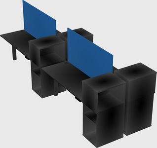 Shared electric desk + cabinet