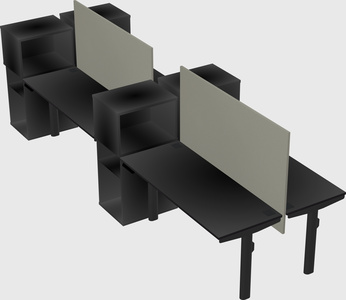 Shared electric desk + cabinet
