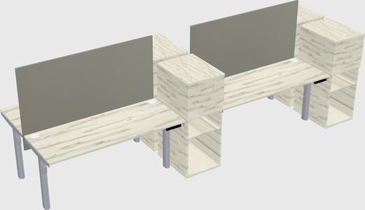 Shared electric desk + cabinet