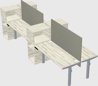 Shared electric desk + cabinet
