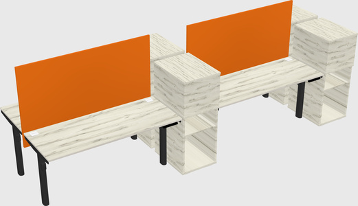 Shared electric desk + cabinet