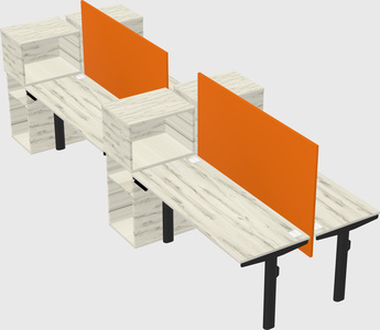 Shared electric desk + cabinet