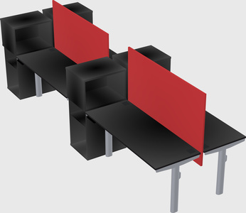 Shared electric desk + cabinet