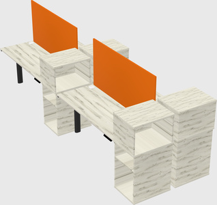 Shared electric desk + cabinet