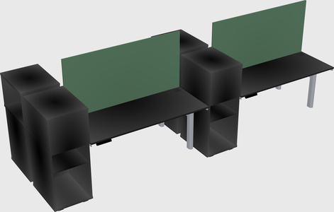 Shared electric desk + cabinet