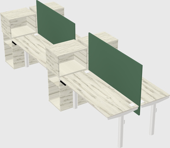 Shared electric desk + cabinet