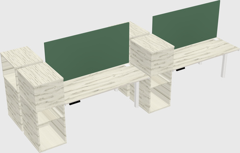 Shared electric desk + cabinet