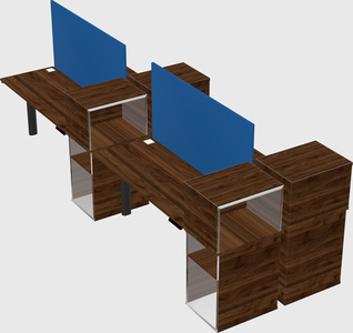 Shared electric desk + cabinet