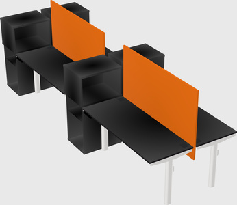 Shared electric desk + cabinet