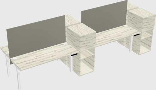 Shared electric desk + cabinet