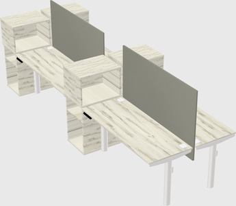 Shared electric desk + cabinet