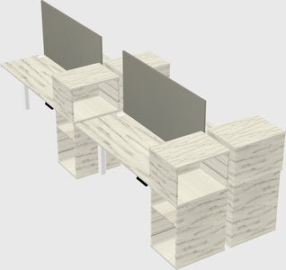Shared electric desk + cabinet