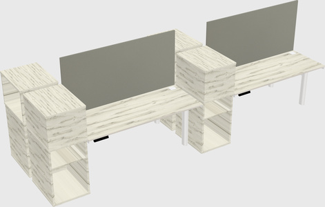 Shared electric desk + cabinet