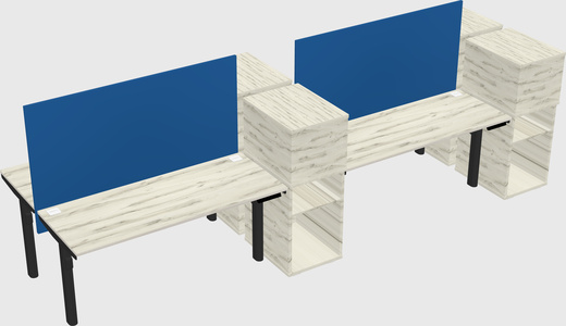 Shared electric desk + cabinet