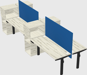Shared electric desk + cabinet