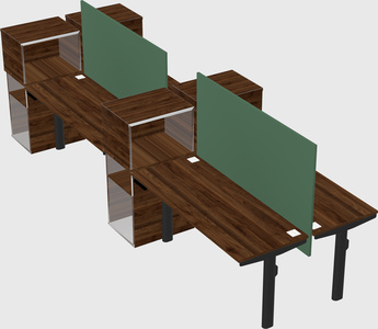 Shared electric desk + cabinet