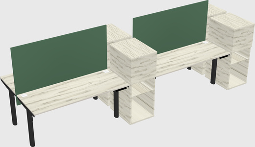 Shared electric desk + cabinet