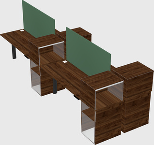 Shared electric desk + cabinet