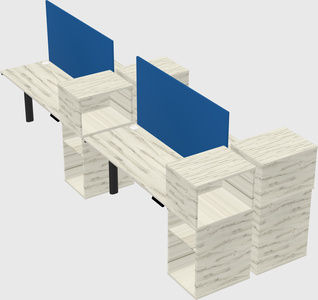 Shared electric desk + cabinet