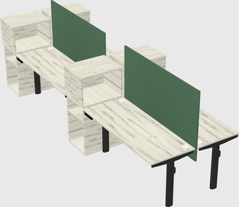 Shared electric desk + cabinet