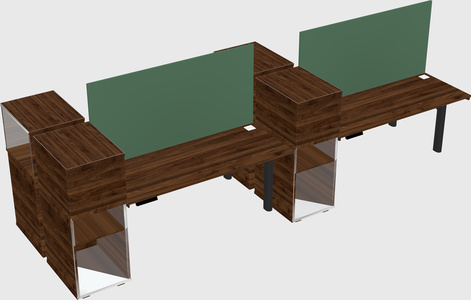Shared electric desk + cabinet