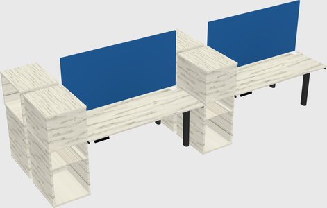Shared electric desk + cabinet