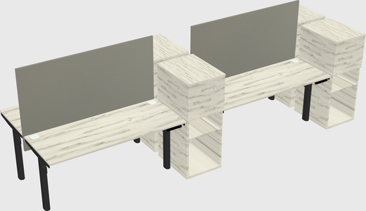 Shared electric desk + cabinet