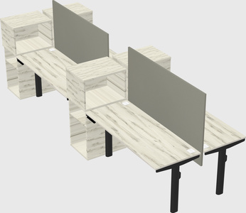 Shared electric desk + cabinet