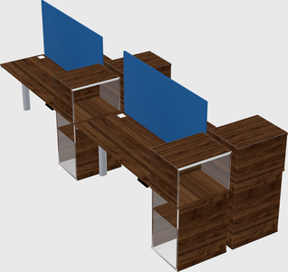 Shared electric desk + cabinet