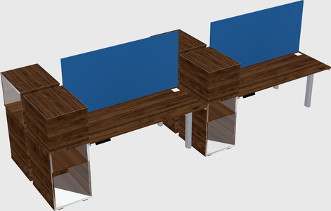 Shared electric desk + cabinet
