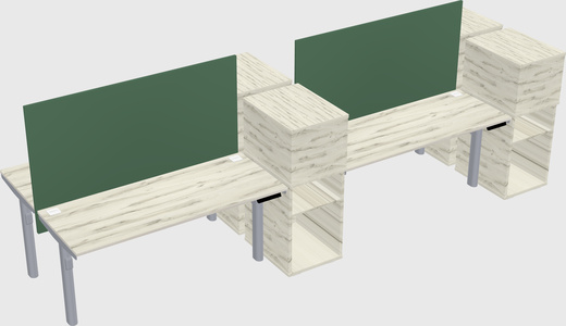 Shared electric desk + cabinet