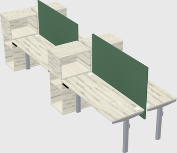 Shared electric desk + cabinet