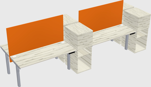 Shared electric desk + cabinet