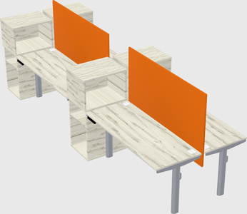 Shared electric desk + cabinet