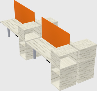 Shared electric desk + cabinet