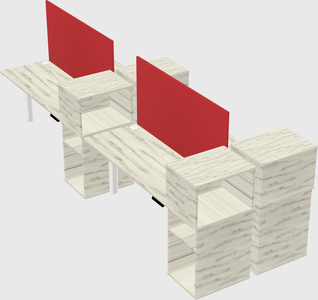 Shared electric desk + cabinet
