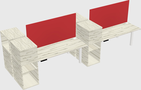 Shared electric desk + cabinet
