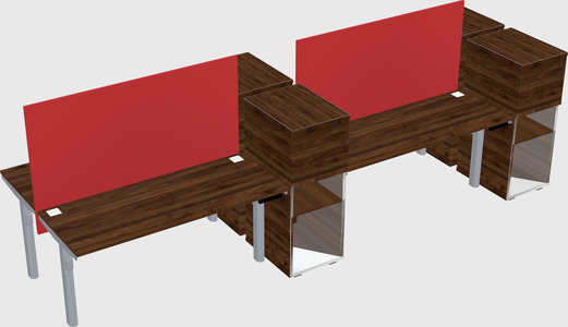 Shared electric desk + cabinet