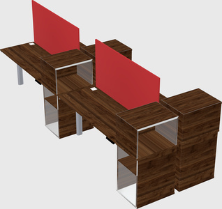 Shared electric desk + cabinet