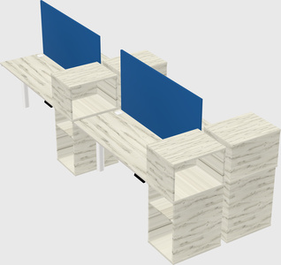 Shared electric desk + cabinet