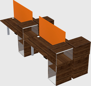 Shared electric desk + cabinet