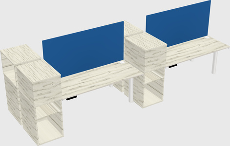 Shared electric desk + cabinet