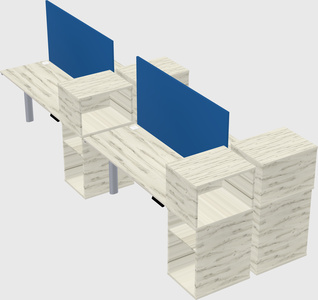 Shared electric desk + cabinet