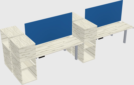 Shared electric desk + cabinet