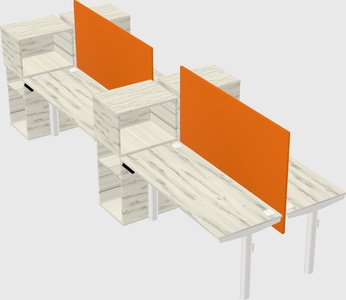 Shared electric desk + cabinet