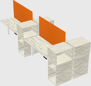 Shared electric desk + cabinet