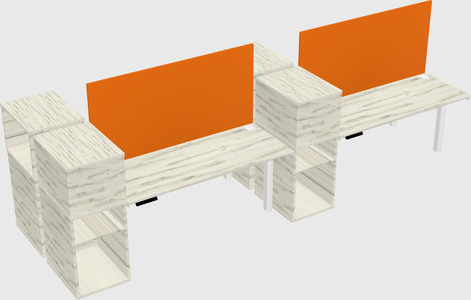 Shared electric desk + cabinet