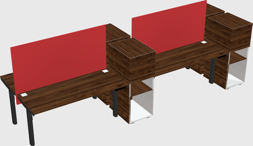 Shared electric desk + cabinet
