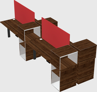 Shared electric desk + cabinet